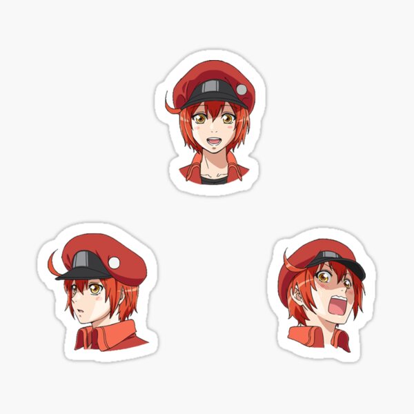 cells at work red blood cell with BACK PRINT - Red Blood Cell - Sticker