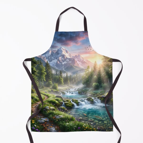 Artikelvorschau, Alpine Gebirgsflusslandschaft entworfen und verkauft von hutofdesigns.