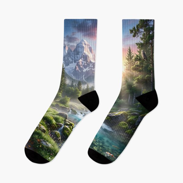 Item preview, Alpine Mountain River Landscape designed and sold by hutofdesigns.