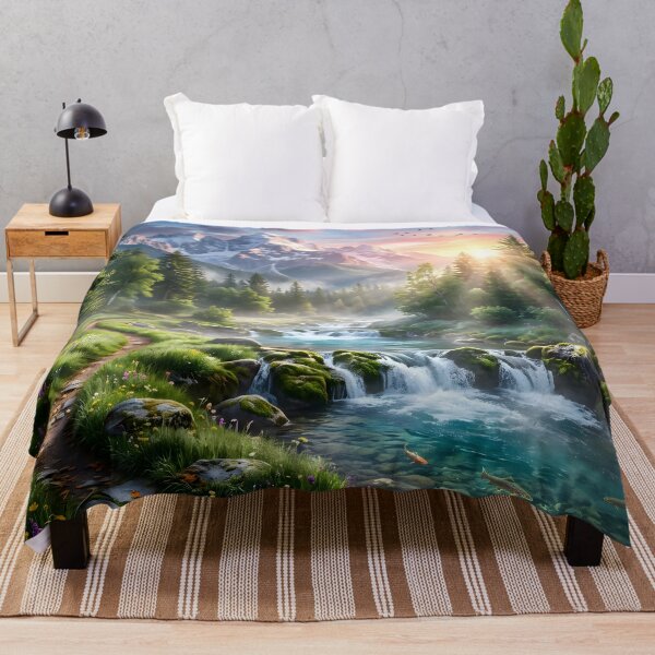 Item preview, Alpine Mountain River Landscape designed and sold by hutofdesigns.