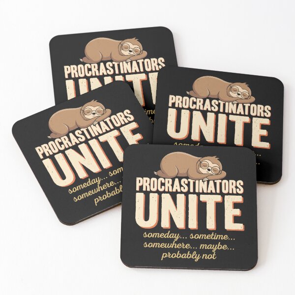 Item preview, Procrastinators Unite... Someday | Cute Sloth Funny Art designed and sold by Trevor Cutler.