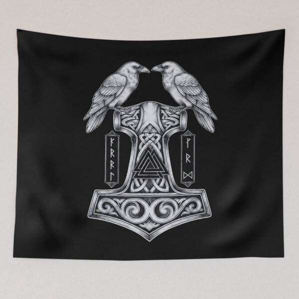 Item preview, Nordic Ravens Runes | Norse Mythology Gifts For Vikings designed and sold by BrokenLabel.