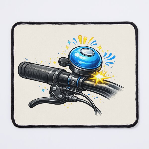 Item preview, Bicycle Bell Gift Funny Cyclist Handlebar Art designed and sold by Corvoria.