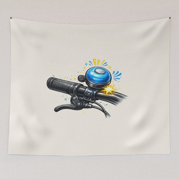 Item preview, Bicycle Bell Gift Funny Cyclist Handlebar Art designed and sold by Corvoria.