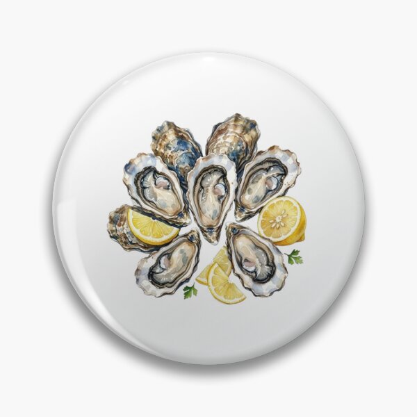 Item preview, Watercolor Oysters and Lemon Slice Seafood Lover designed and sold by SOUFIANE1991.