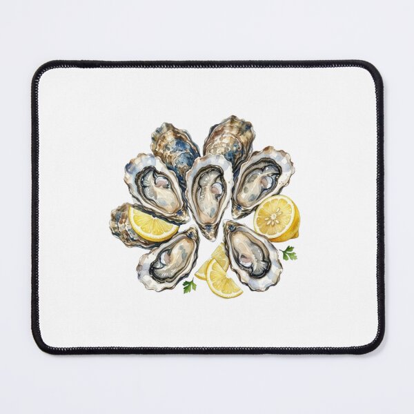 Item preview, Watercolor Oysters and Lemon Slice Seafood Lover designed and sold by SOUFIANE1991.