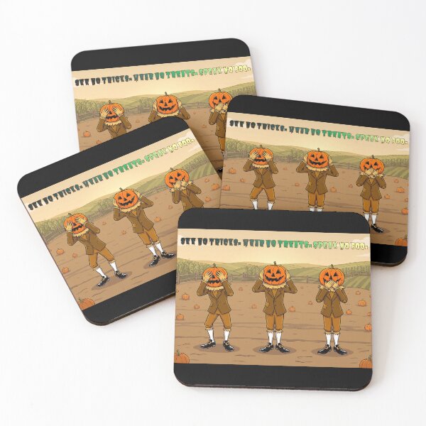 Item preview, See Hear Speak No Evil Pumpkins – Funny Halloween Pumpkin Trio in Pumpkin Patch designed and sold by emiliacreations.
