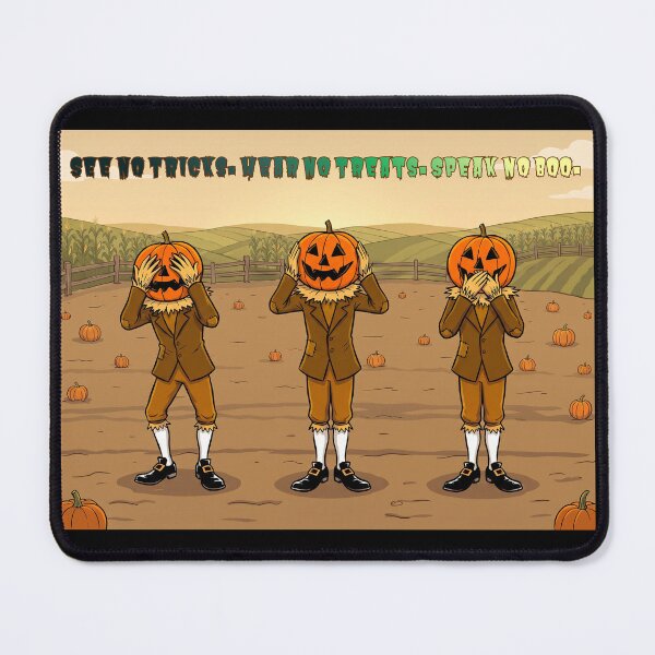 Item preview, See Hear Speak No Evil Pumpkins – Funny Halloween Pumpkin Trio in Pumpkin Patch designed and sold by emiliacreations.