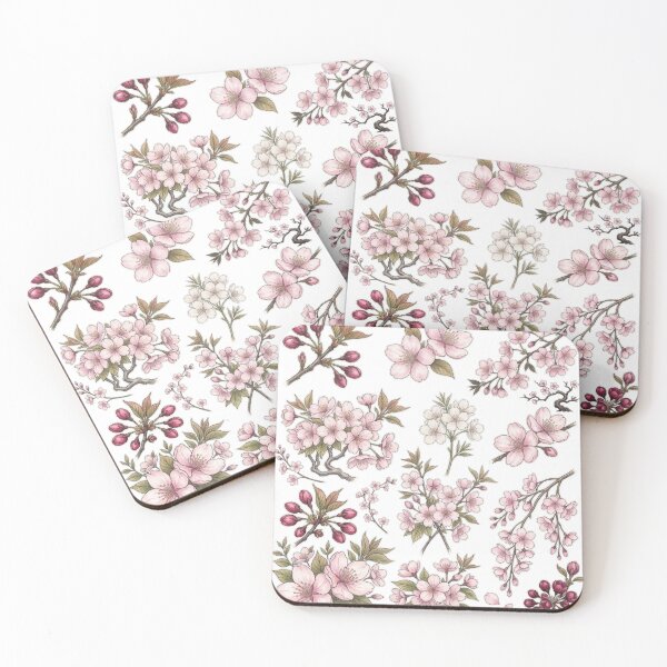 Item preview, Vintage Pink Cherry Blossom Floral Branch  designed and sold by Rehnair.