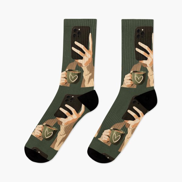 Item preview, Cozy Coffee Lover Mirror Selfie Faceless Art designed and sold by Moodprint5.