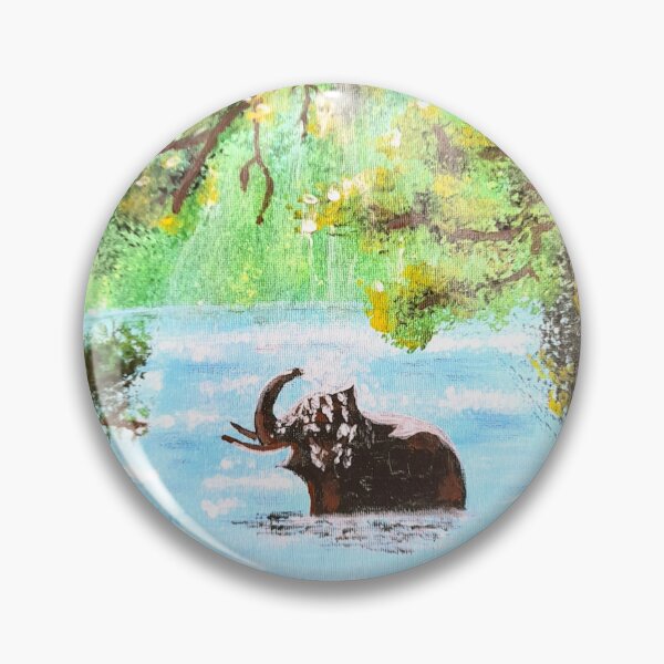 Item preview, Elephant bath in the jungle designed and sold by AceNeela.