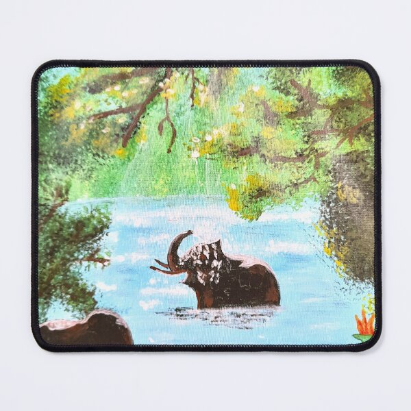 Item preview, Elephant bath in the jungle designed and sold by AceNeela.