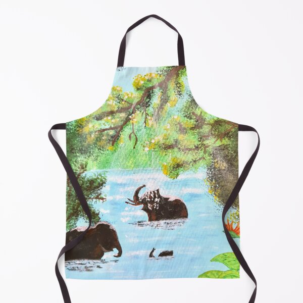 Item preview, Elephant bath in the jungle designed and sold by AceNeela.
