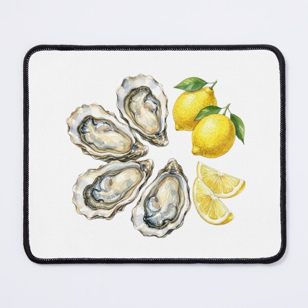 Item preview, Watercolor Oysters and Lemon Slice Seafood Lover designed and sold by SOUFIANE1991.