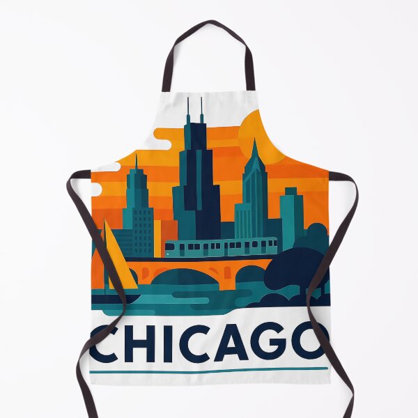 Item preview, Chicago Illinois Travel Souvenir - Willis Tower Skyline & L Train Art designed and sold by OzzFrequency.