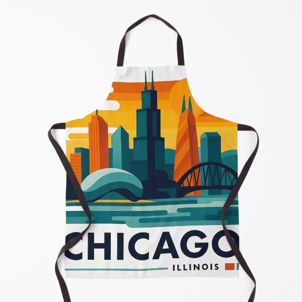 Item preview, Chicago Illinois Travel Souvenir - Willis Tower Skyline & L Train Art designed and sold by OzzFrequency.