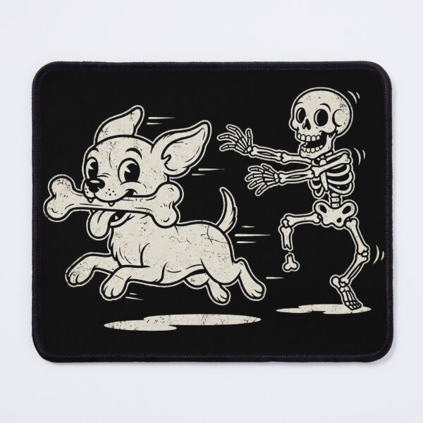 Item preview, Funny Skeleton Chasing Chihuahua Dog With Bone Vintage Halloween designed and sold by CF_VintageDesign.