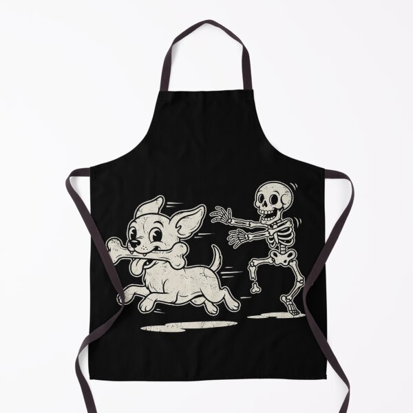 Item preview, Funny Skeleton Chasing Chihuahua Dog With Bone Vintage Halloween designed and sold by CF_VintageDesign.