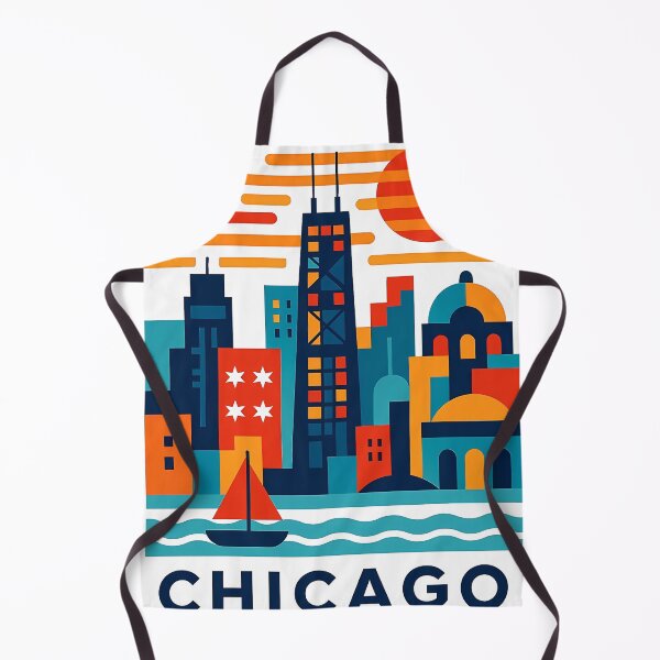 Item preview, Chicago Illinois Travel Souvenir - Willis Tower Skyline & L Train Art designed and sold by OzzFrequency.