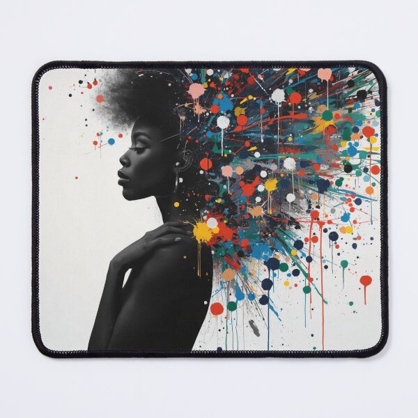 Item preview, Abstract Black Woman Color Splash Portrait designed and sold by EatPrayLive.