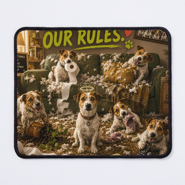 Item preview, YOUR HOUSE. OUR RULES. – Funny Jack Russell Terrier Dog Lover Shirt designed and sold by Chaos & Charm Studio.