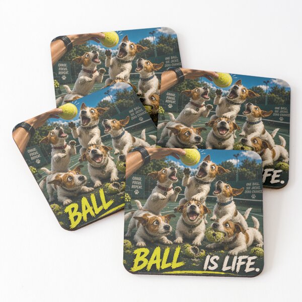 Item preview, Ball Is Life – Funny Jack Russell Terrier Tennis Dog Lover Shirt designed and sold by Chaos & Charm Studio.