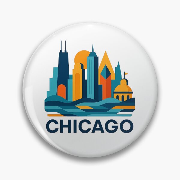Item preview, Chicago Illinois Travel Souvenir - Willis Tower Skyline & L Train Art designed and sold by OzzFrequency.