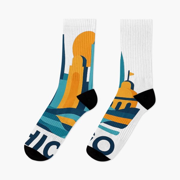 Item preview, Chicago Illinois Travel Souvenir - Willis Tower Skyline & L Train Art designed and sold by OzzFrequency.