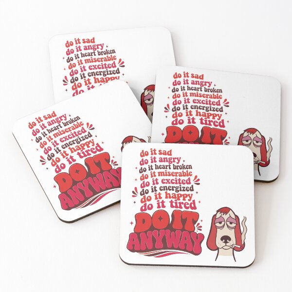 Item preview,  Do It Anyway Retro Groovy Sad Dog Typography designed and sold by AbderraimArt.