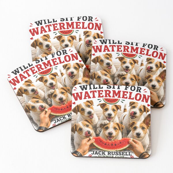 Item preview, Will Sit For Watermelon – Funny Jack Russell Terrier Summer Dog Lover Shirt designed and sold by Chaos & Charm Studio.