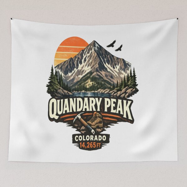 Item preview, Quandary Peak Colorado Vintage Mountain Hiking Adventure designed and sold by CatLovers Studio.