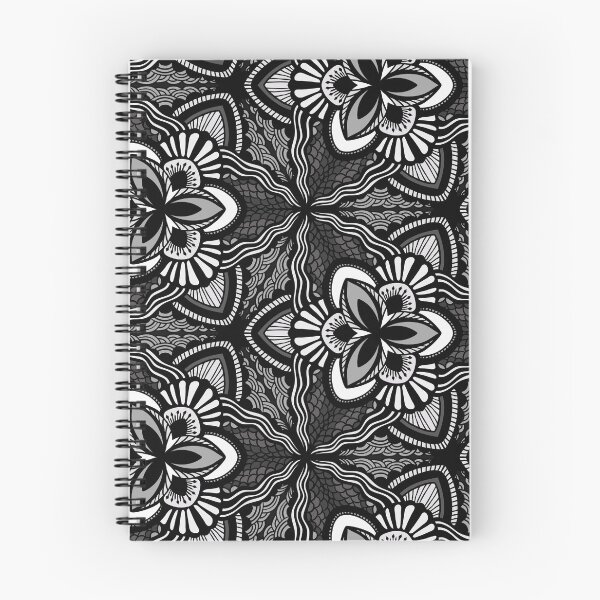 Item preview, Black and white floral seamless pattern designed and sold by JuliaGo.