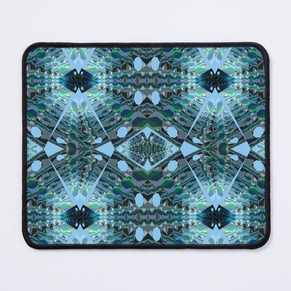 Item preview, Celestial Crystal Kaleidoscope | Blue Geometric Seamless Pattern designed and sold by Mohng Talulenz.