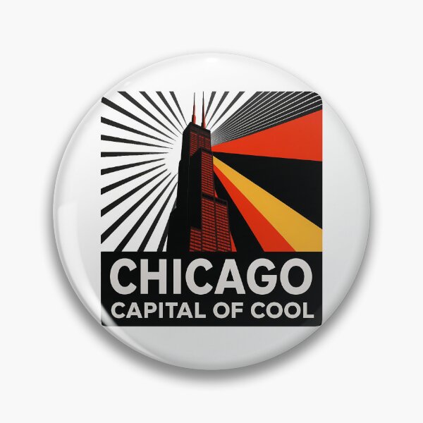 Item preview, Chicago Illinois Travel Souvenir - Willis Tower Skyline & L Train Art designed and sold by OzzFrequency.