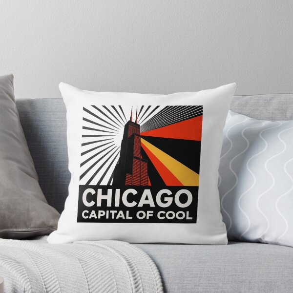 Item preview, Chicago Illinois Travel Souvenir - Willis Tower Skyline & L Train Art designed and sold by OzzFrequency.