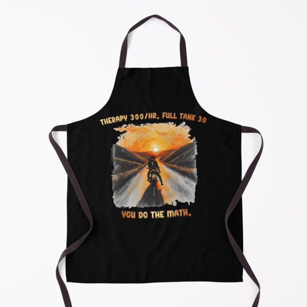 Item preview, Therapy Costs 300 an Hour Full Tank 30 You Do the Math Motorcycle Sunset Vintage Rider T-Shirt designed and sold by TestudoDesign.
