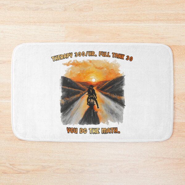 Item preview, Therapy Costs 300 an Hour Full Tank 30 You Do the Math Motorcycle Sunset Vintage Rider T-Shirt designed and sold by TestudoDesign.