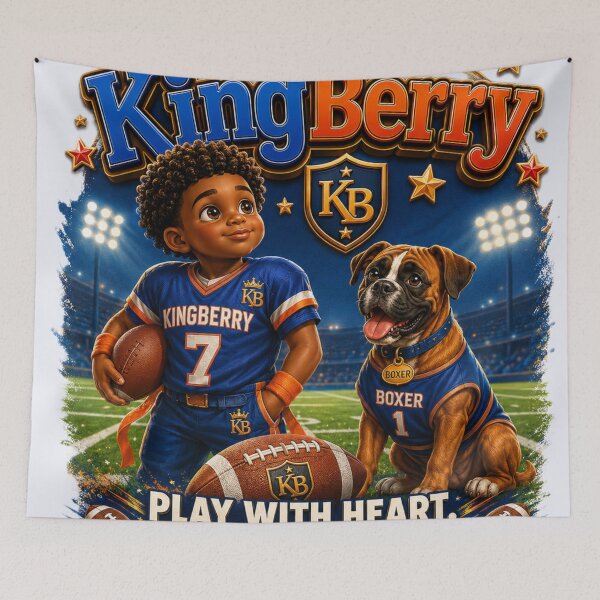 Item preview, KingBerry™ Football Collection | Play with Heart. Lead with Faith. Shine for God. | Kids Christian Sports designed and sold by Creative Expressions Art.