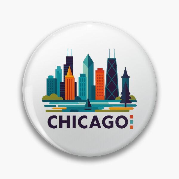 Item preview, Chicago Illinois Travel Souvenir - Willis Tower Skyline & L Train Art designed and sold by OzzFrequency.