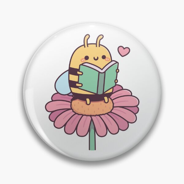 Item preview, Cute Bee Reading A Book On A Flower designed and sold by rustydoodle.