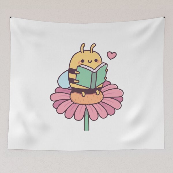 Item preview, Cute Bee Reading A Book On A Flower designed and sold by rustydoodle.