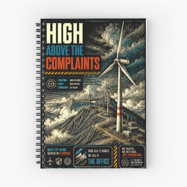 Item preview, High Above The Complaints Mountain Wind Farm Poster designed and sold by RoyalOrderGallery.