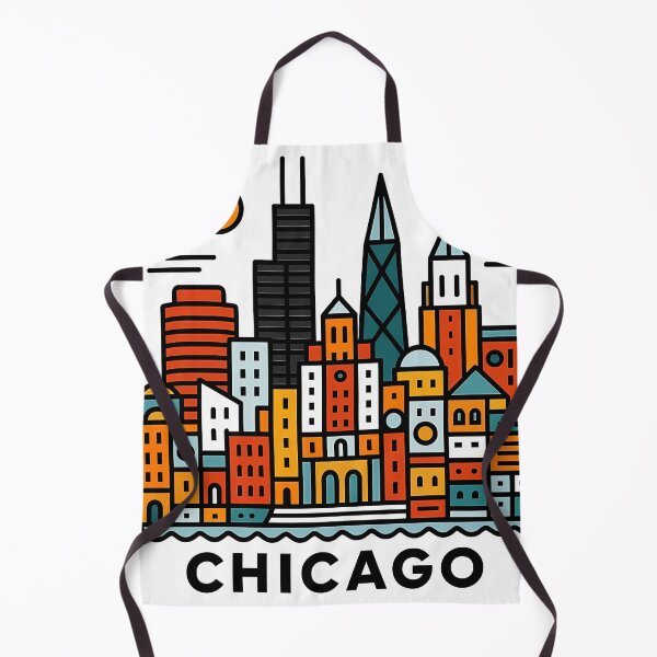 Item preview, Chicago Illinois Travel Souvenir - Willis Tower Skyline & L Train Art designed and sold by OzzFrequency.