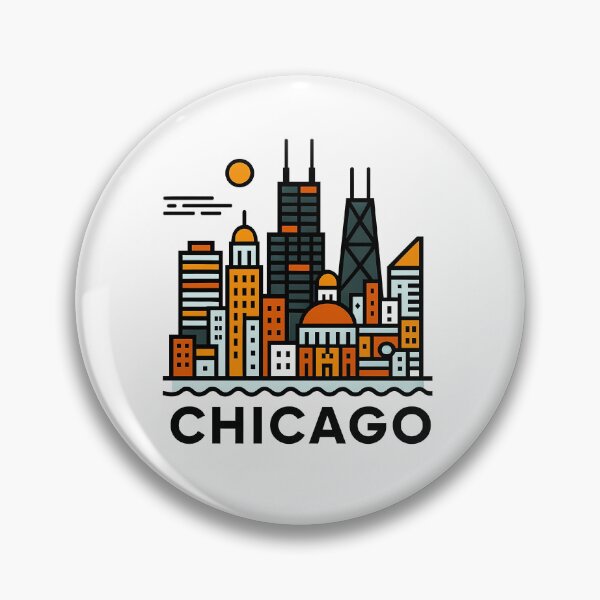 Item preview, Chicago Illinois Travel Souvenir - Willis Tower Skyline & L Train Art designed and sold by OzzFrequency.