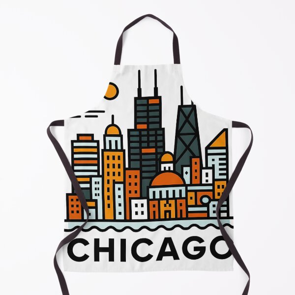 Item preview, Chicago Illinois Travel Souvenir - Willis Tower Skyline & L Train Art designed and sold by OzzFrequency.