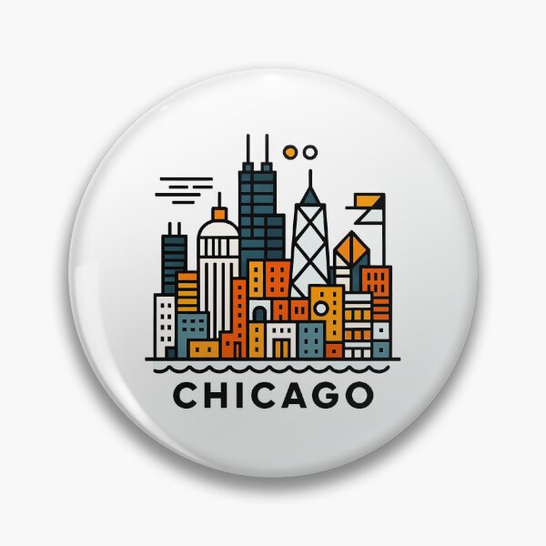 Item preview, Chicago Illinois Travel Souvenir - Willis Tower Skyline & L Train Art designed and sold by OzzFrequency.