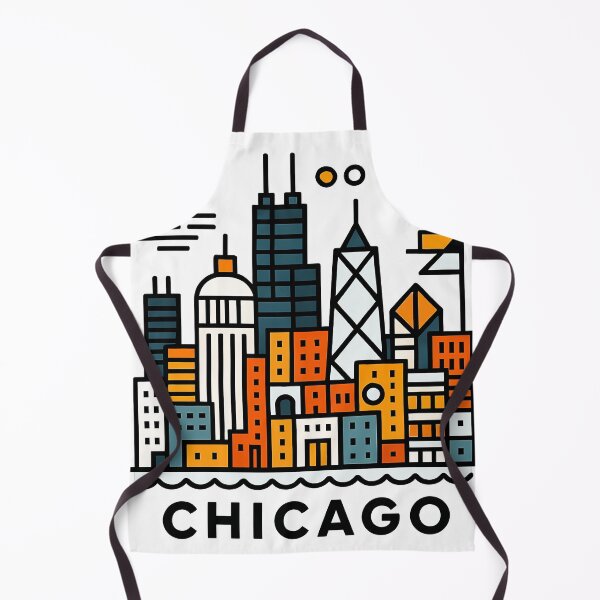 Item preview, Chicago Illinois Travel Souvenir - Willis Tower Skyline & L Train Art designed and sold by OzzFrequency.