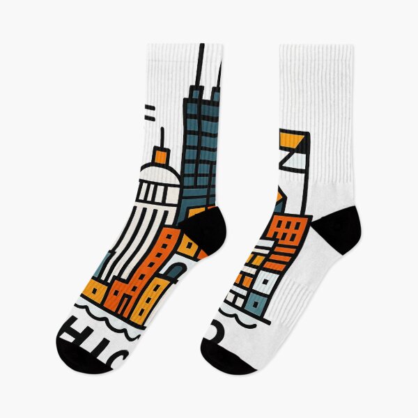 Item preview, Chicago Illinois Travel Souvenir - Willis Tower Skyline & L Train Art designed and sold by OzzFrequency.