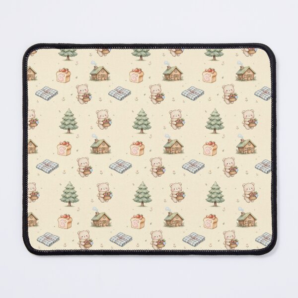 Item preview, Cozy Forest Picnic Bear Seamless Pattern designed and sold by Sophia1914Tw.