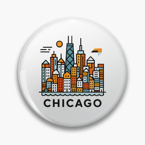 Item preview, Chicago Illinois Travel Souvenir - Willis Tower Skyline & L Train Art designed and sold by OzzFrequency.